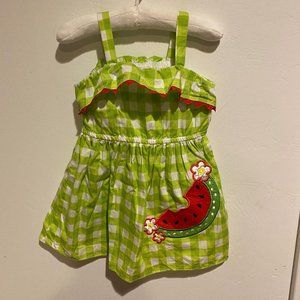 Sweet Heart Rose 2T 2 Green White Gingham Watermel